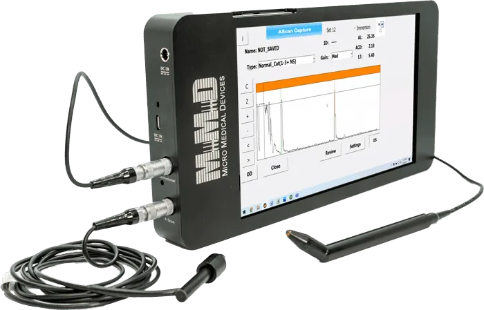  Handheld ophthalmic biometer pachymeter from micro medical devices