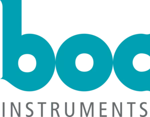 The image shows a stylized, lowercase blue boc logo, with the word INSTRUMENTS in gray, uppercase letters below it.
